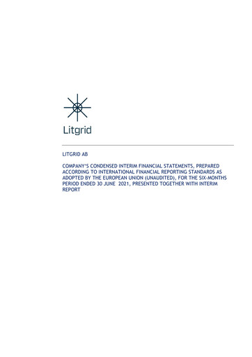 Thumbnail Litgrid AB Half-year Report 2021-h1