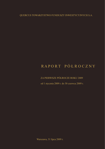 Thumbnail Quercus TFI Half-year Report 2009-h1