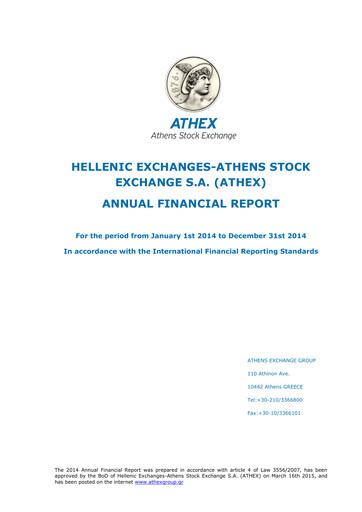 Thumbnail ATHEX  (Athens Stock Exchange) Financial Statement 2014