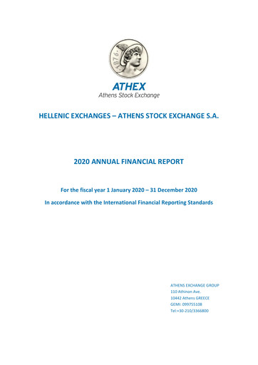 Thumbnail ATHEX  (Athens Stock Exchange) Financial Statement 2020
