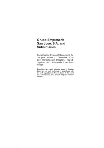 Thumbnail Grupo Empresarial San José Financial Statement 2015