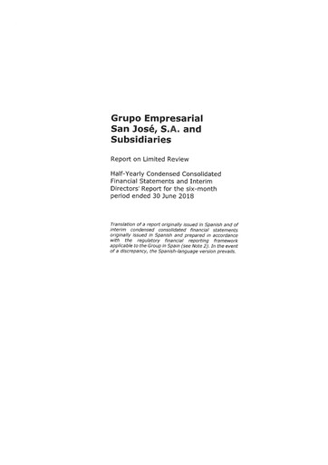 Thumbnail Grupo Empresarial San José Financial Statement 2018-h1