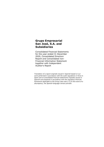 Thumbnail Grupo Empresarial San José Financial Statement 2020
