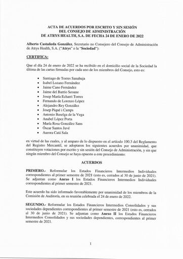 Thumbnail Atrys Health Half-year Report 2021-h1