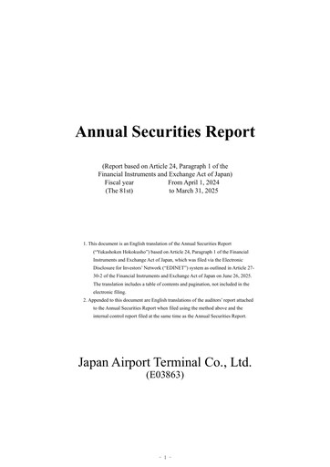 Vorschaubild Japan Airport Terminal Finanzmitteilung fy2025