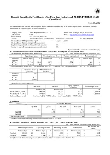 Thumbnail Japan Airport Terminal Quarterly Report 2012-q1