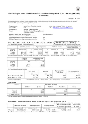 Thumbnail Japan Airport Terminal Quarterly Report 2016-q3