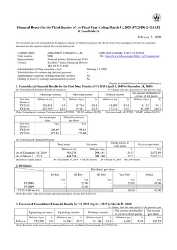 Thumbnail Japan Airport Terminal Quarterly Report 2019-q3