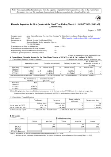 Thumbnail Japan Airport Terminal Quarterly Report 2022-q1