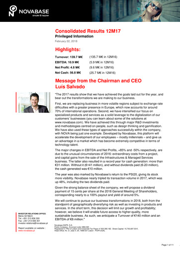 Thumbnail Novabase Financial Report 2017