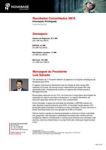 Miniature Novabase Rapport trimestriel 2016-q1