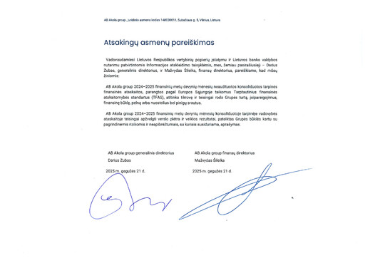 Miniature AB Akola Group Rapport trimestriel 2025-q3