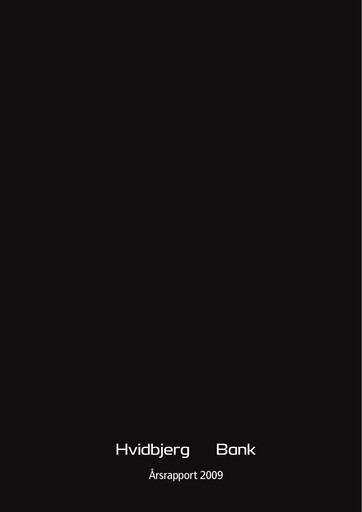 Thumbnail Hvidbjerg Bank Annual Report 2009