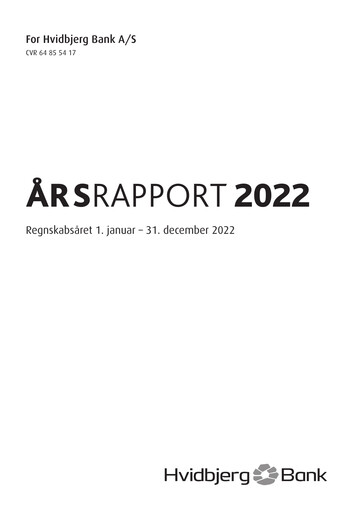 Thumbnail Hvidbjerg Bank Annual Report 2022