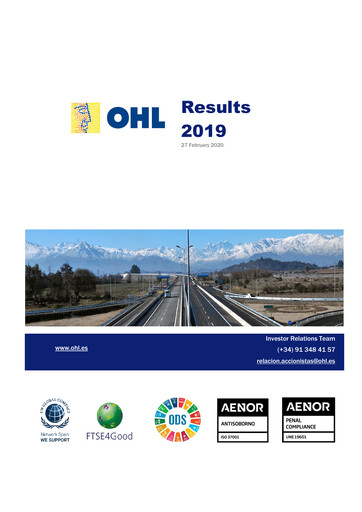 Thumbnail Obrascón Huarte Lain Financial Report 2019