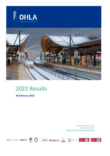 Thumbnail Obrascón Huarte Lain Financial Report 2022