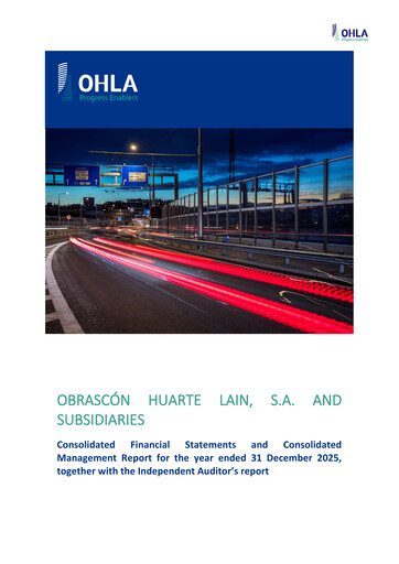 Thumbnail Obrascón Huarte Lain Financial Statement 2025