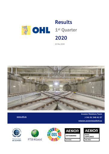 Thumbnail Obrascón Huarte Lain Quarterly Report 2020-q1