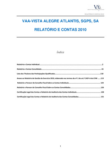 Thumbnail Vista Alegre Atlantis Financial Statement 2010