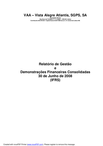 Thumbnail Vista Alegre Atlantis Half-year Report 2008-h1