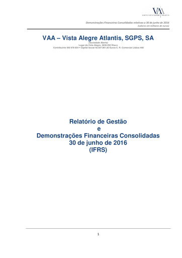 Thumbnail Vista Alegre Atlantis Half-year Report 2016-h1