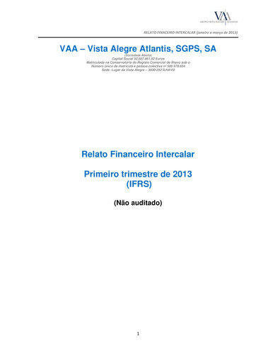 Thumbnail Vista Alegre Atlantis Quarterly Report 2013-q1