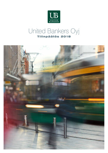 Thumbnail United Bankers Oyj Annual Report 2018