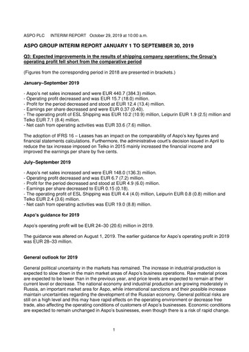 Thumbnail Aspo Oyj Quarterly Report 2019-q3
