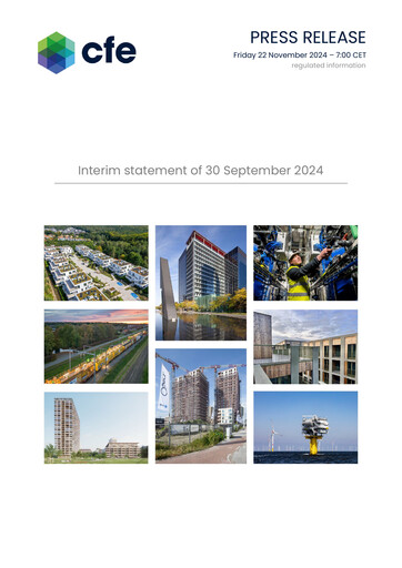 Thumbnail Compagnie d'Entreprises CFE Quarterly Report 2024-q3
