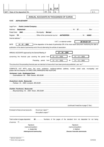 Thumbnail Agfa-Gevaert Financial Statement 2003