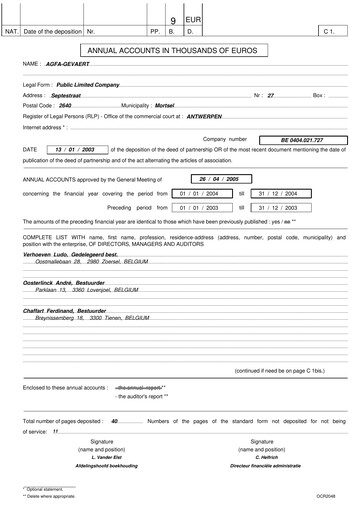 Thumbnail Agfa-Gevaert Financial Statement 2004