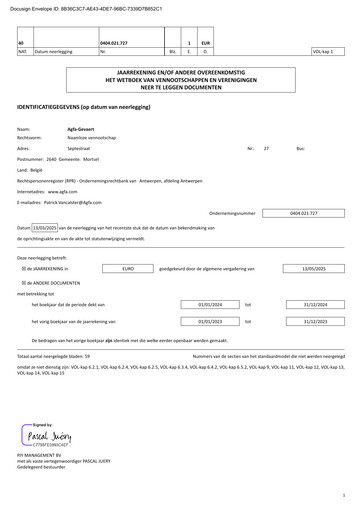 Thumbnail Agfa-Gevaert Financial Statement 2024