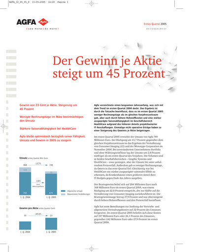 Thumbnail Agfa-Gevaert Quarterly Report 2005-q1