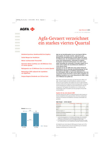 Thumbnail Agfa-Gevaert Quarterly Report 2005-q4