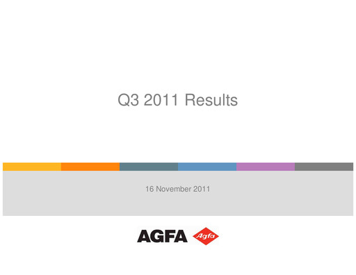 Thumbnail Agfa-Gevaert Quarterly Report 2011-q3
