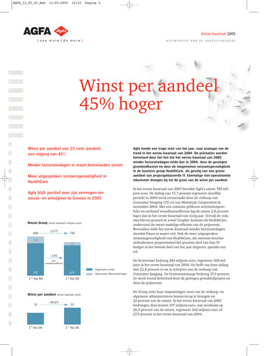 Thumbnail Agfa-Gevaert Quarterly Report 2005-q1