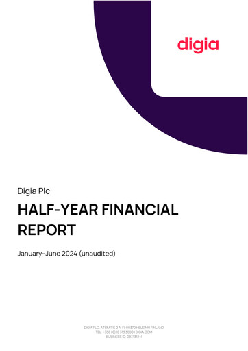 Thumbnail Digia Oyj Half-year Report 2024-h1