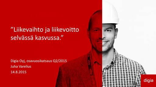 Thumbnail Digia Oyj Quarterly Report 2015-q2
