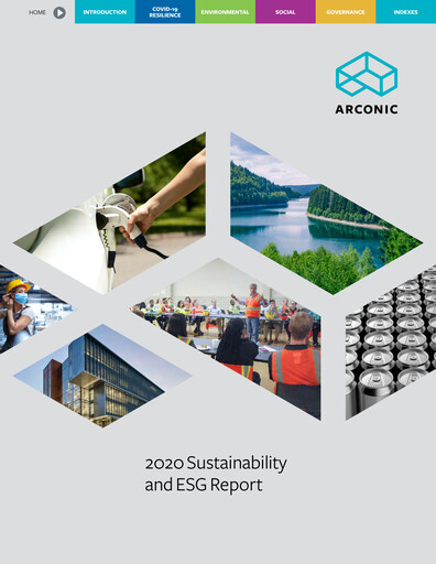 Thumbnail Arconic Sustainability Report 2020