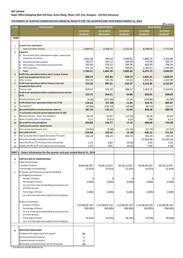 Miniature DLF Rapport trimestriel 2014-q4