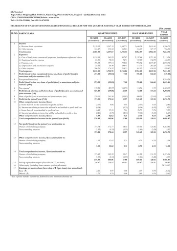 Miniature DLF Rapport trimestriel 2018-q2