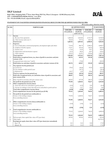 Miniature DLF Rapport trimestriel 2026-q1