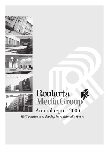 Miniature Roularta Media Group Rapport annuel 2006