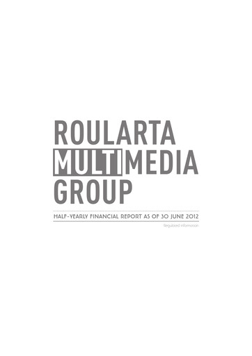 Thumbnail Roularta Media Group Financial Report 2012-h1