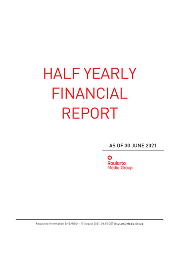 Thumbnail Roularta Media Group Financial Report 2021-h1