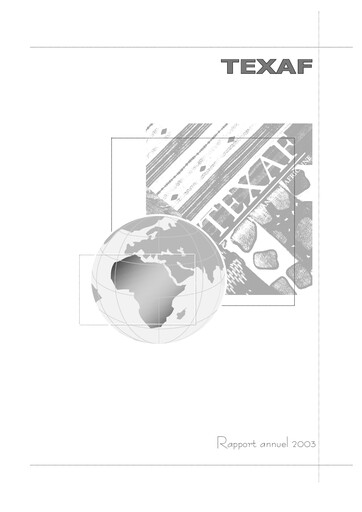 Thumbnail Texaf Annual Report 2003