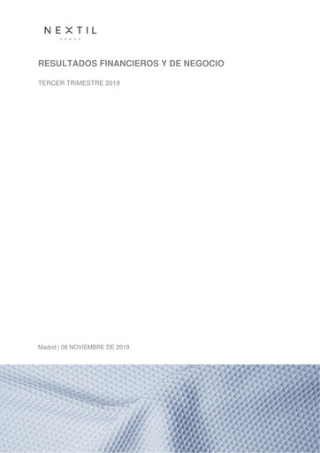 Vorschaubild Nueva Expresión Textil Quartalsbericht 2019-q3