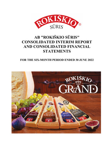 Miniature Rokiskio Suris AB Rapport semestriel 2022-h1