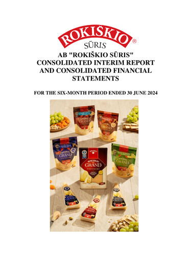 Miniature Rokiskio Suris AB Rapport semestriel 2024-h1