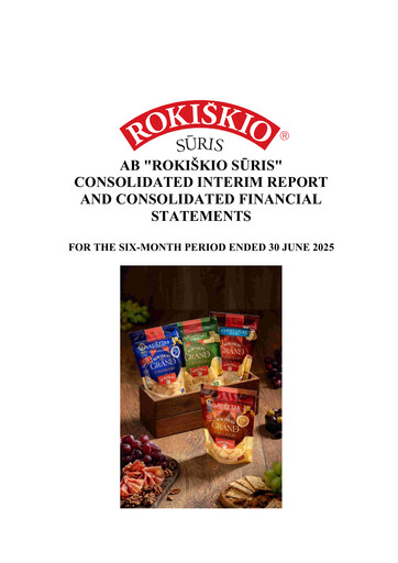 Miniature Rokiskio Suris AB Rapport semestriel 2025-h1